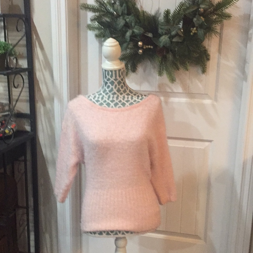 Fuzzy pink sweater